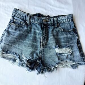 NOBO Frayed Denim Jean Shorts Women’s Size Small